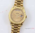 Swiss Grade Rolex Day-date 40 Gold President TWS 2836 watch with Chromalight lume